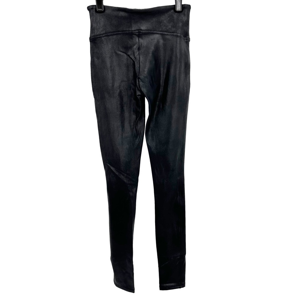 Spanx Black Faux Leather Leggings XS High Rise Shaping - Picture 5 of 12